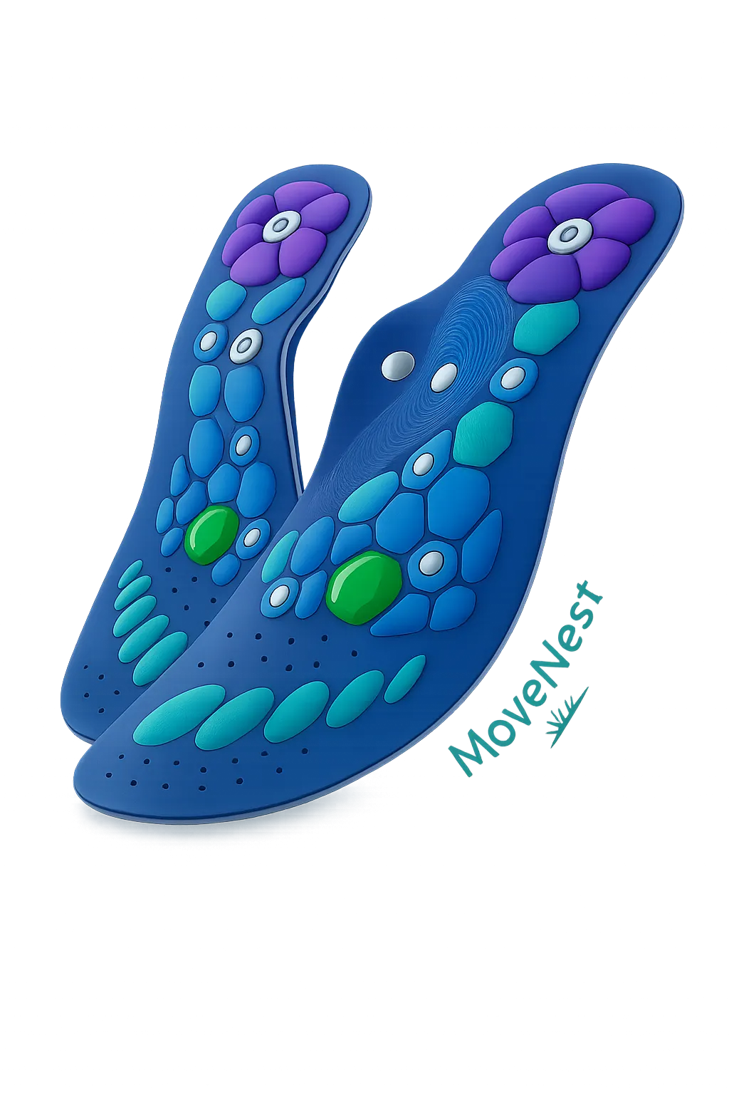 MoveNest Magnetic Insoles – Support for Foot Comfort and Circulation